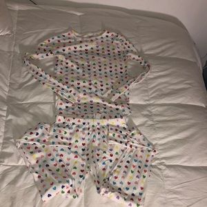 COPY - Pajama set with colorful hearts.